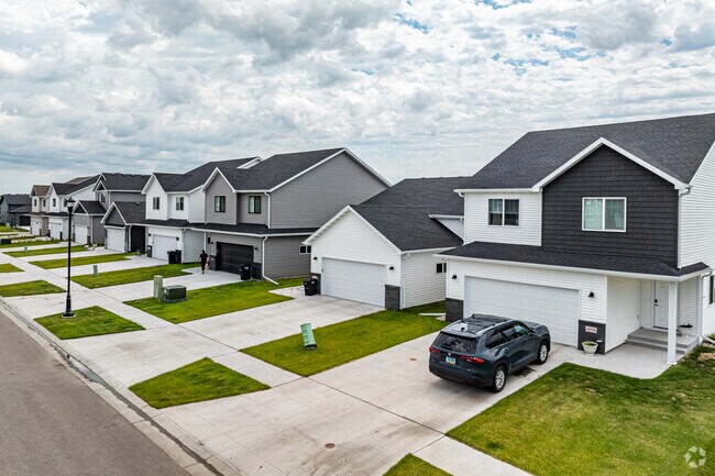 Harmoniously aligned rows of homes in Brandt Crossing give a close-knit neighborhood feel.