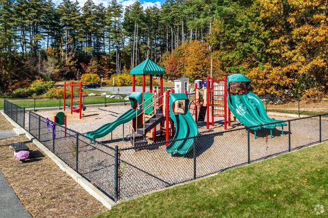 A large fenced in playground is available at Crystal Lake Park.