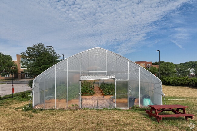 A community garden on the Helen Arnold CLC campus near Sherbondy Hill, Akron, OH.