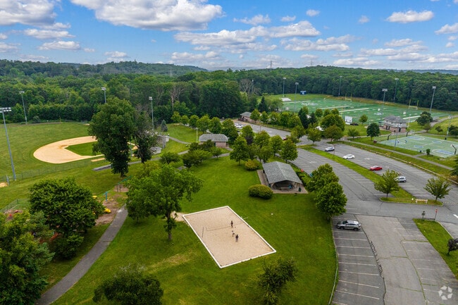 Aerial view of various ammenities at Freedom Park.