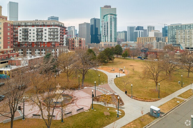 Benedict Fountain Park is a quaint park in the Five Points neighborhood.