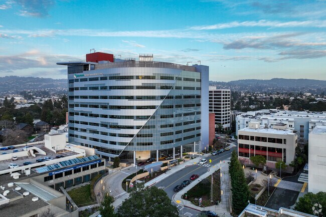 Pill Hill neighborhood is home to nearly 100 medical offices, Alta Bates being the biggest one.