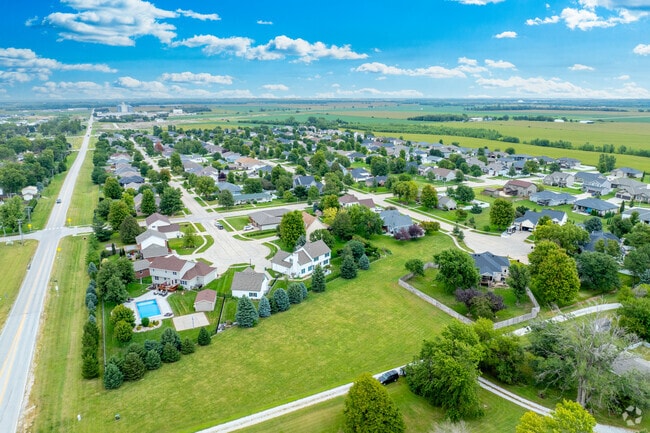 Home styles mix in Waverly's residential subdivisions.