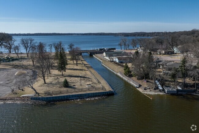 Fairmont's Budd Lake and Hull Lake are connected via a channel.