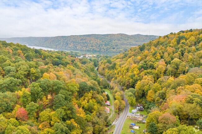 Industry is a community along the Ohio River that includes beautiful woodlands.