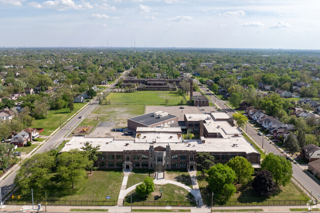 Mary McLeod Bethune Elementary/Middle School aerial view.