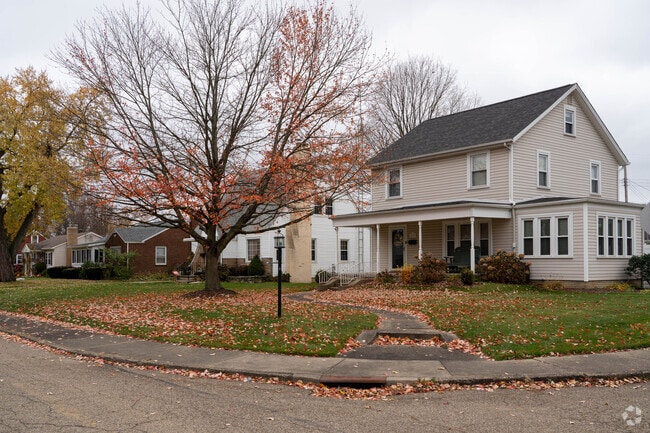 Many of the yards feature mature trees in the Reedurban neighborhood.