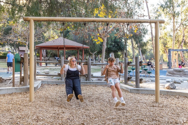 Serrano Creek Park offers serene trails, lush greenery, and peaceful picnic spots.