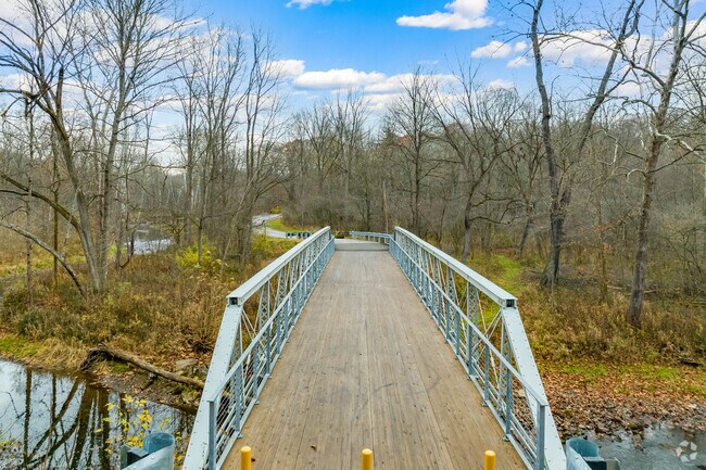 The Watt's Mill Trailhead provides a scenic walk along the North County Trail in Darlington Township.