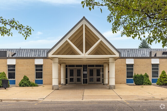 Marshall Elementary School entrance in the city of Westland.
