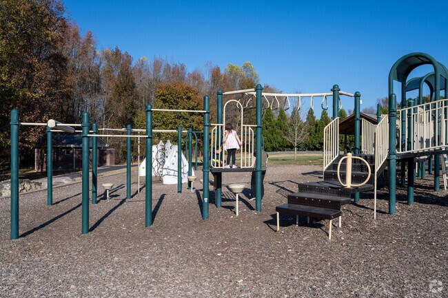 Kids enjoy the playground at Oak Ridge Town Park.