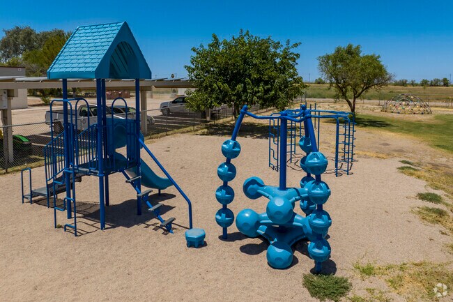 Children attending Eloy Intermediate School can play on the unique play structures.