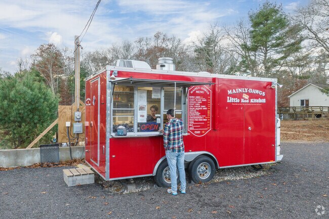 Grab a tasty hot dog at Mainly Dawgs.