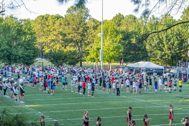 UGA’s marching band practices at Oconee Forest Park near Tanglewood.