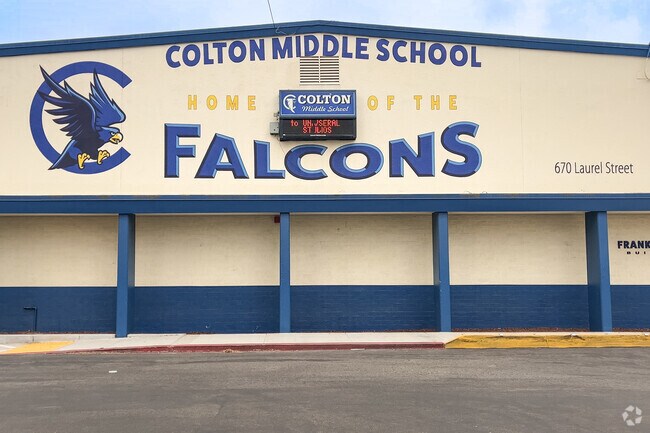 Colton Middle School of San Bernardino County is home to the Falcons.