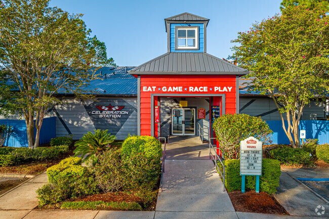 In Broadmoor/Sherwood Celebration Station has mini golf, a kid’s roller coaster and more.