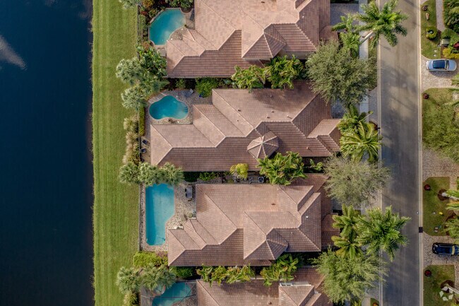 Nearly every home in the Mirasol neighborhood features a large, backyard pool.