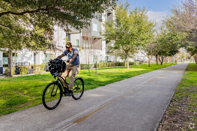 Hop on a bike to get around quickly in East Downtown, Houston.