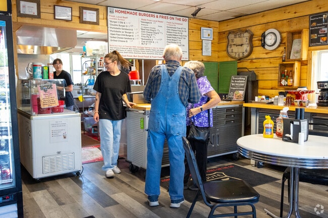 Residents visit Route 65 for homemade burgers and fries.