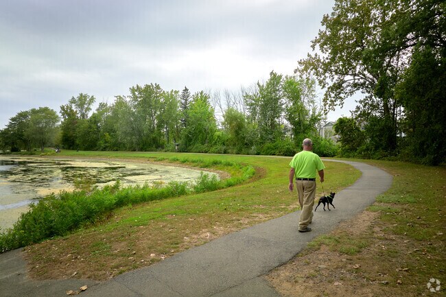 Charles E. Sexton Memorial Park features a one-mile paved hiking path with fitness stations.