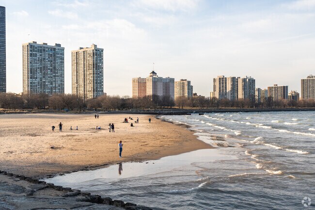 There is a great beach at Foster Beach in Edgewater.