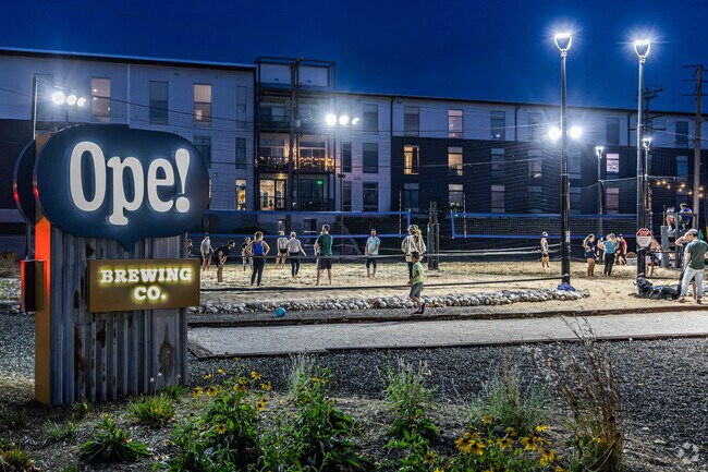 Ope! Brewing in Fairview Park hosts volleyball through the summer and fall.