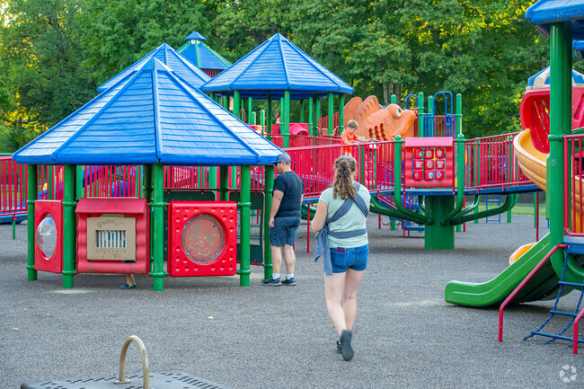 Franklin families enjoy time together at the Matter Park playground.