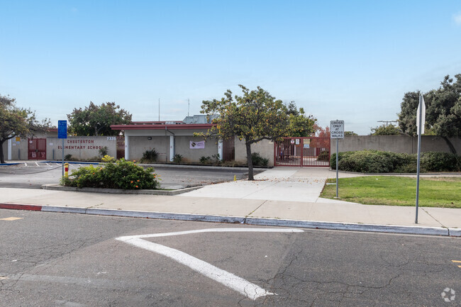 A look at the entrance to Chesterton Elementary in Linda Vista.