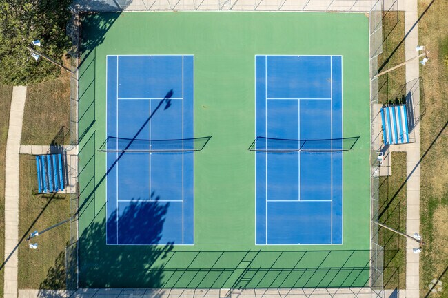 Tennis courts are available at Russell Memorial Park in eastern Russell.