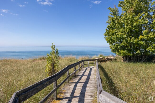 Kruse Park has stretching wood walkways through the Lake Michigan dunes.