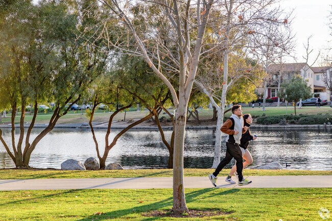 Get some cardio by the lake in Vintage Reserve.