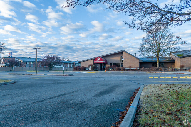 Spokane Valley High School features a large parking lot for its students and staff.