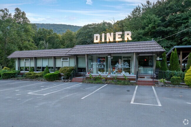 The local diner in town offers breakfast and lunch to local residents.
