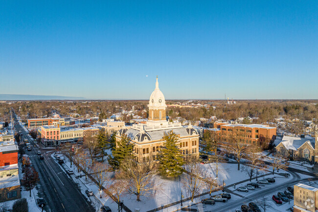 The Ingham County Courthouse is a tall structure standing proudly in the center of Mason.