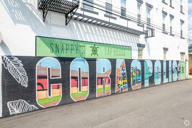 A mural dedicated to the community in Coraopolis.