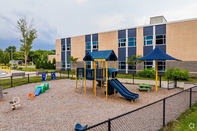 At Gallup Hill School, students can enjoy a large play area at recess.