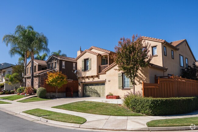 Spanish Mission homes are popular in the Gavilan Hills neighborhood.