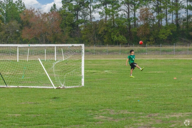 A soccer player practices on the sports fields at Crosby Sports Complex in Crosby.