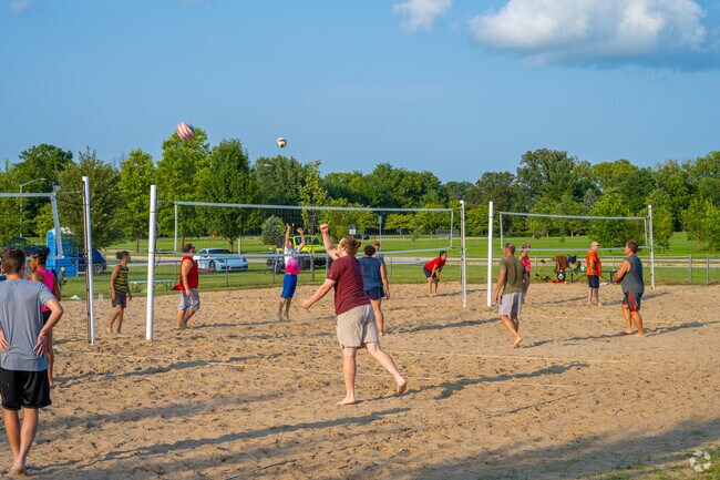 Jackson Morrow Park provides a place for Terrace Meadows residents to play sand volleyball.