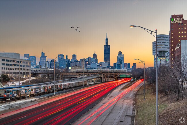 The Eisenhower Expressway connects Chicago to the western suburbs in Tri-Taylor.