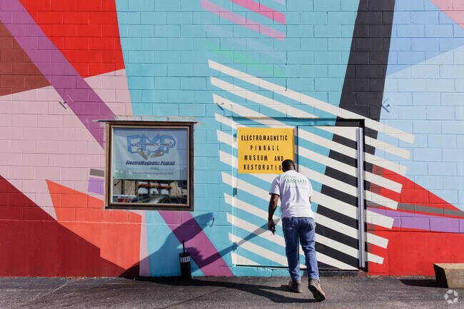 Woodlawn is home to the Electromagnetic Pinball Museum housed in a former factory.