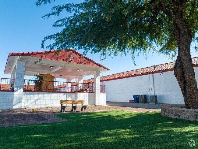 Students can enjoy a shaded area to pray at St. John the Evangelist Catholic School