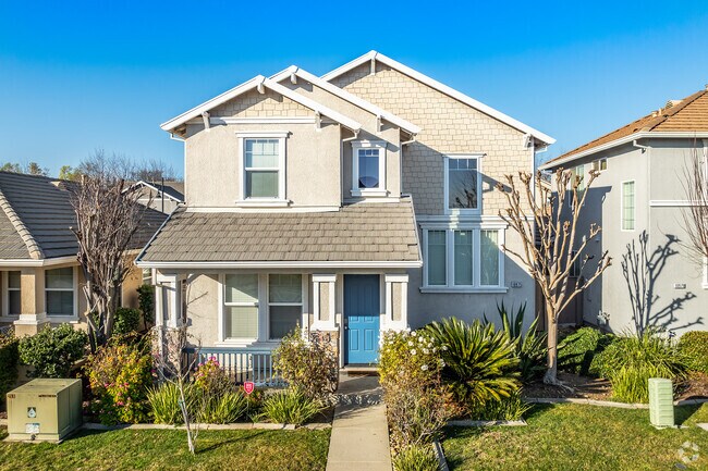 With a Craftsman style charm this home has a cute front porch in Capital Village.