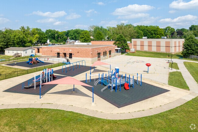 Karen Acres Elementary School has multiple playgrounds on campus.