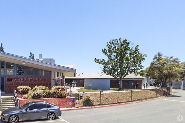 La Mirada High School can be found on Adelfa drive.