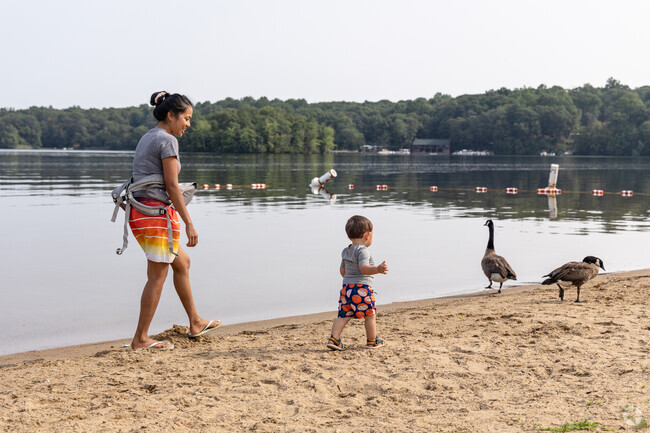 Enjoy a delightful family outing to the beach at Gardner Lake State Park in Salem.