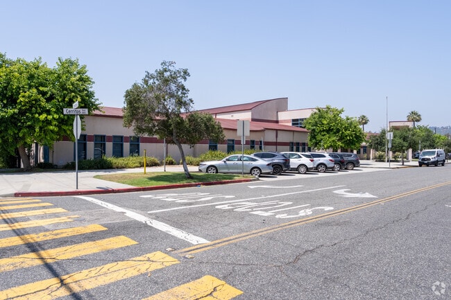 Cerritos Elementary School in Glendale welcomes students with a bright and colorful campus nestled in a quiet residential neighborhood.
