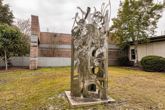 Alston Middle School showcases artwork around the campus.