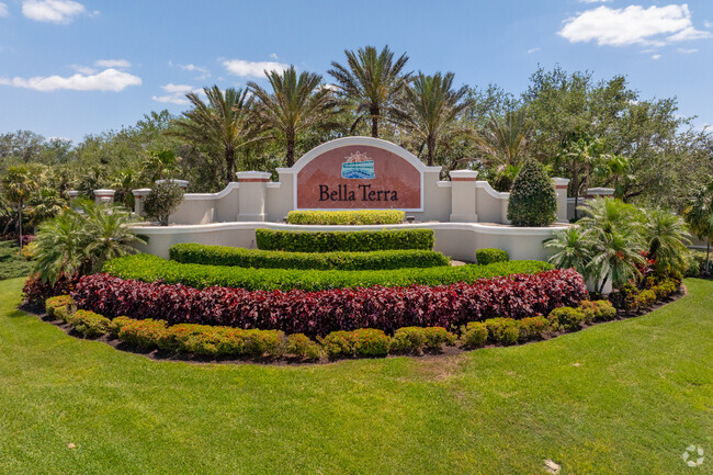 Carefull planning and design has gone into the landscaping I signage at Bella Terra