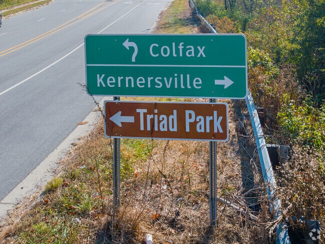 Colfax sits close to Kernersville, Greensboro, and destination Triad Park.